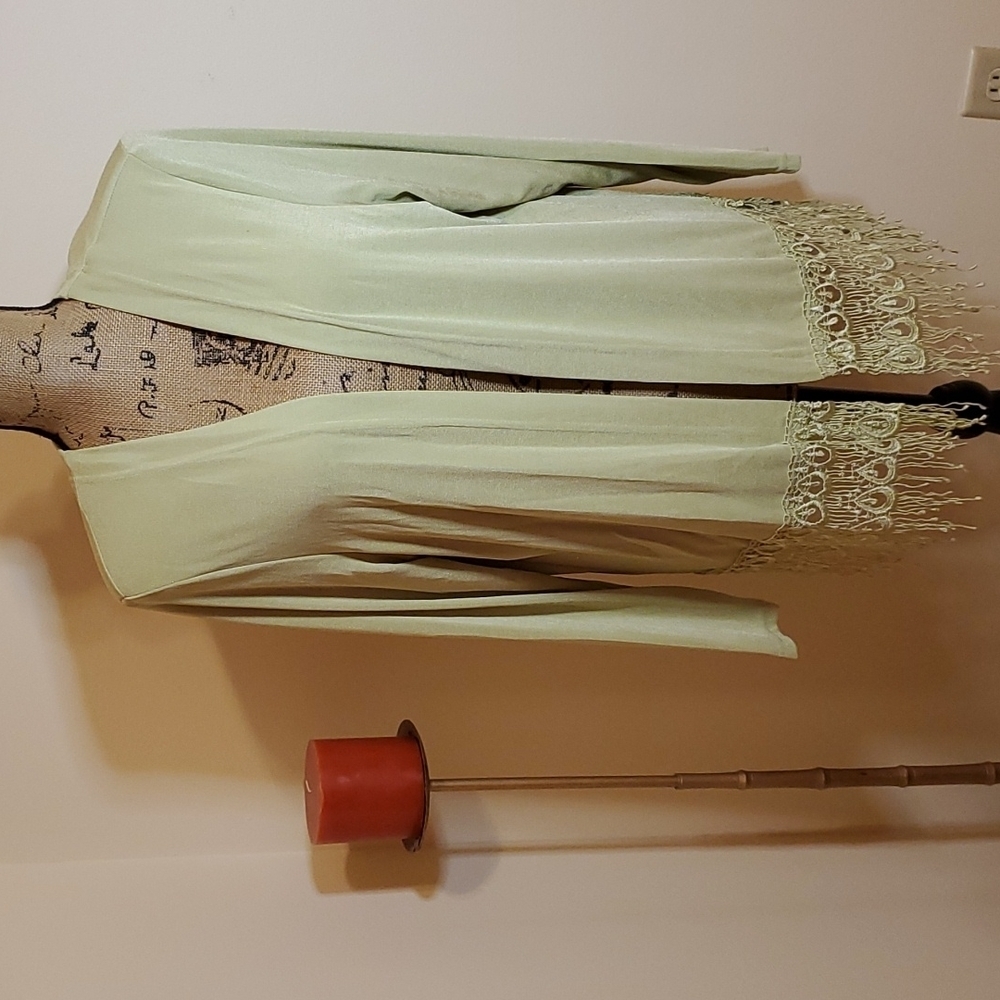 Matana pastel green open front cardigan sz Large